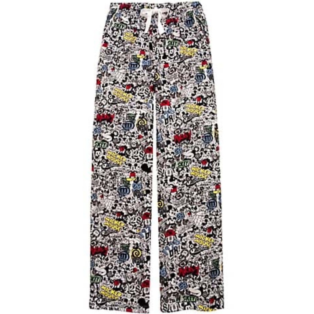 Disney Parks Lounge Pants Mickey Mouse‎ Through The Years. Size Large.